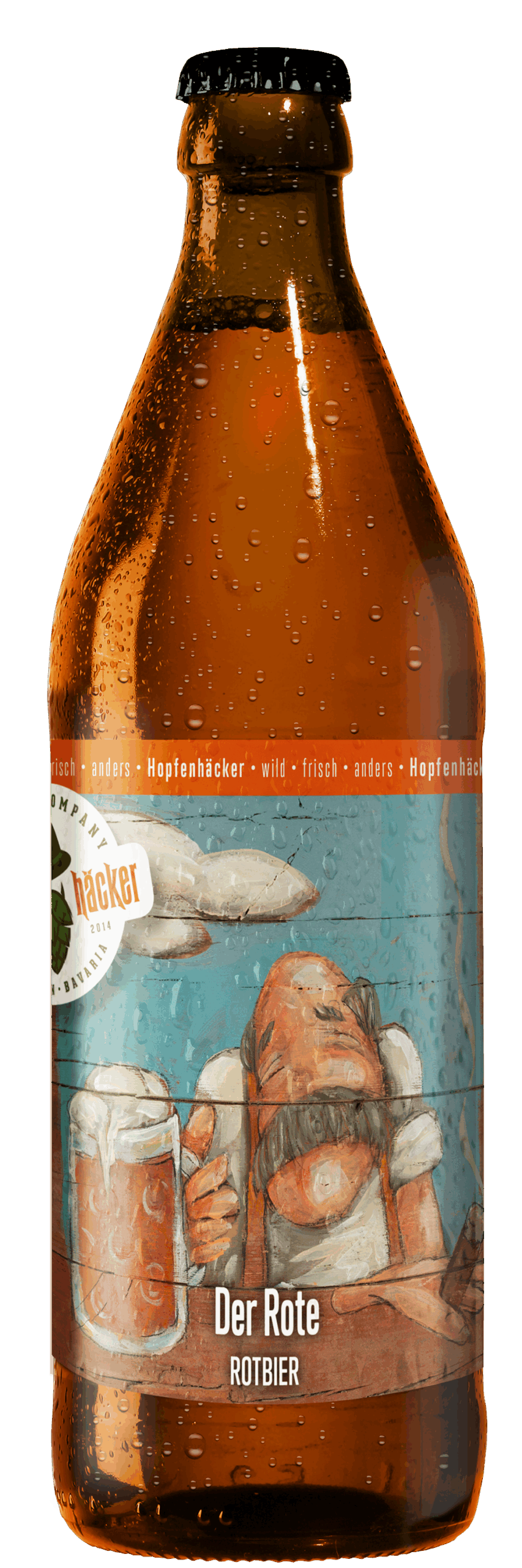 DerRote_Rotbier_Hopfenhaecker_05l Hopfenhäcker Der Rote - Export Rotbier mit Amarillo, Centennial, Citra und Taurus. Typisch für München aus der Kreativbrauerei Hopfenhäcker