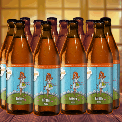 Hopfenhäcker Hanfblüte, Weißbier Mixgetränk, Die obergärige Weisse – über raschend frech interpretiert.